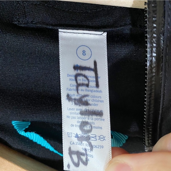 IVIVVA Lululemon Rain On Game On Jacket Black Waterproof Reflective Girls Size 8 - Picture 10 of 11